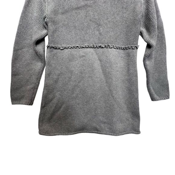 J. Jill Grey Knit Tunic Sweater Boat Neck S Petite- Measurements in pics - Picture 4 of 14